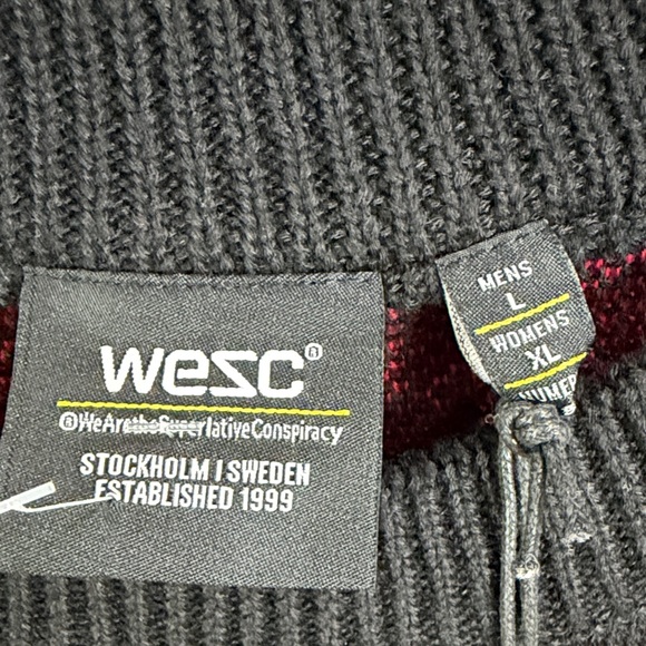 WESC,Size XL,Black Sweater with Red Cherry Pattern - Picture 5 of 17